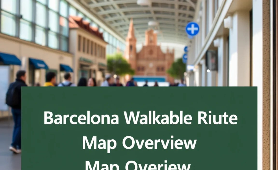 Barcelona Walkable Routes Map Overview
