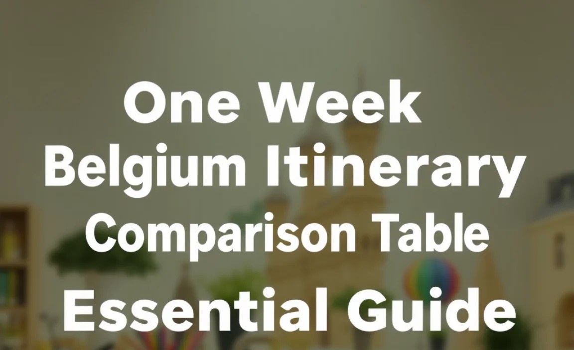 Belgium Itinerary Comparison Table