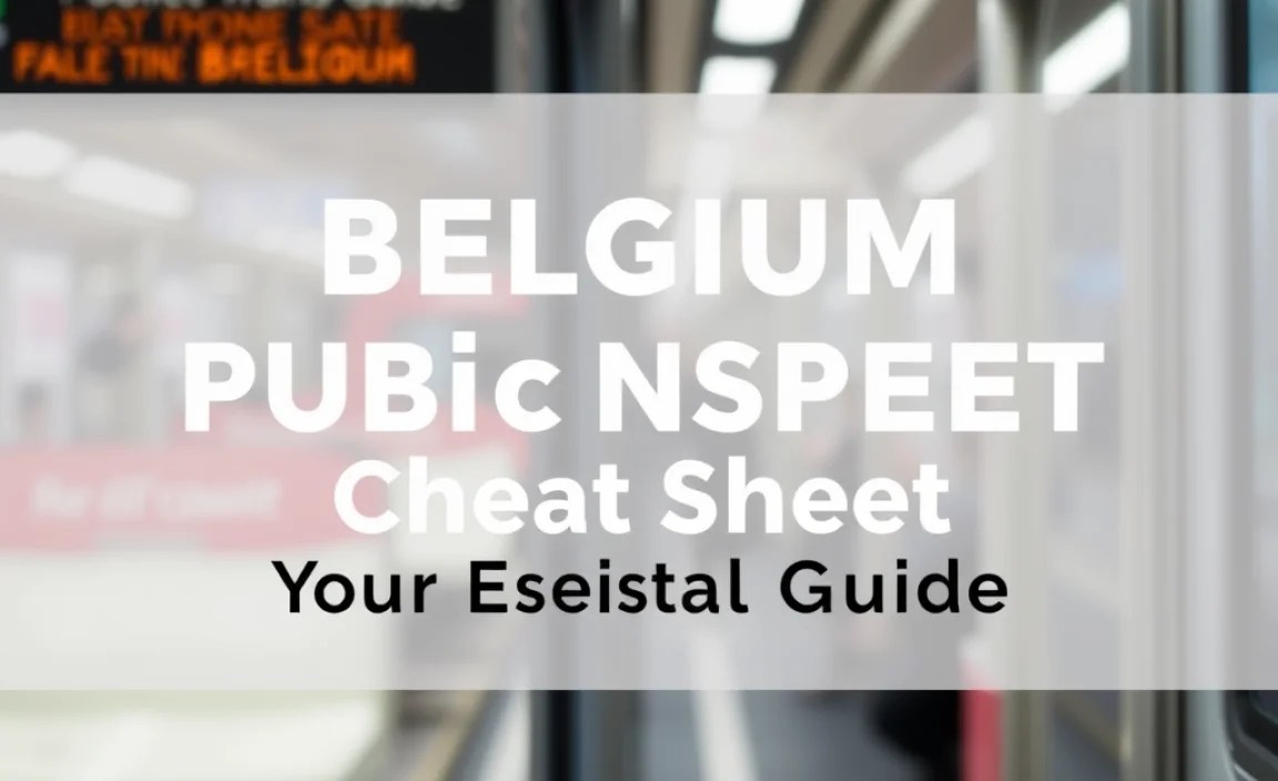 Belgium Public Transport Cheat Sheet: Your Essential Guide