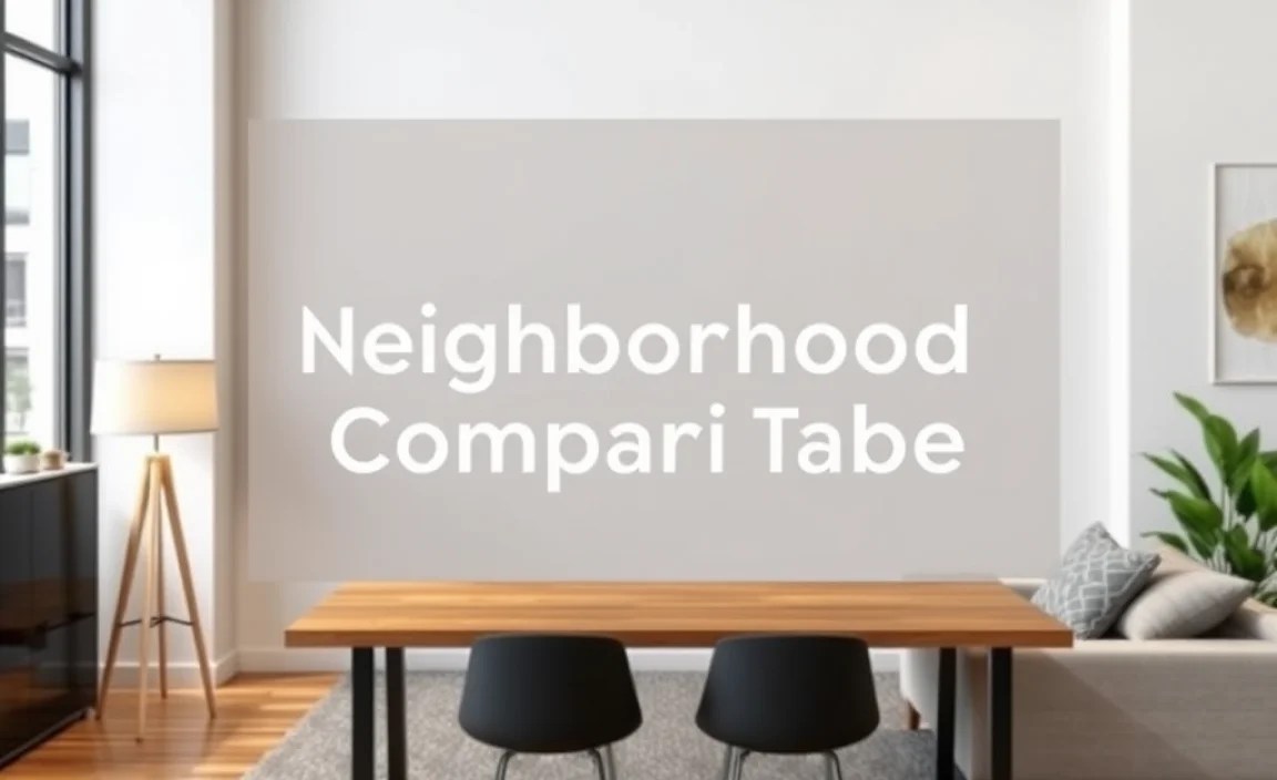 Bergen Neighborhood Comparison Table