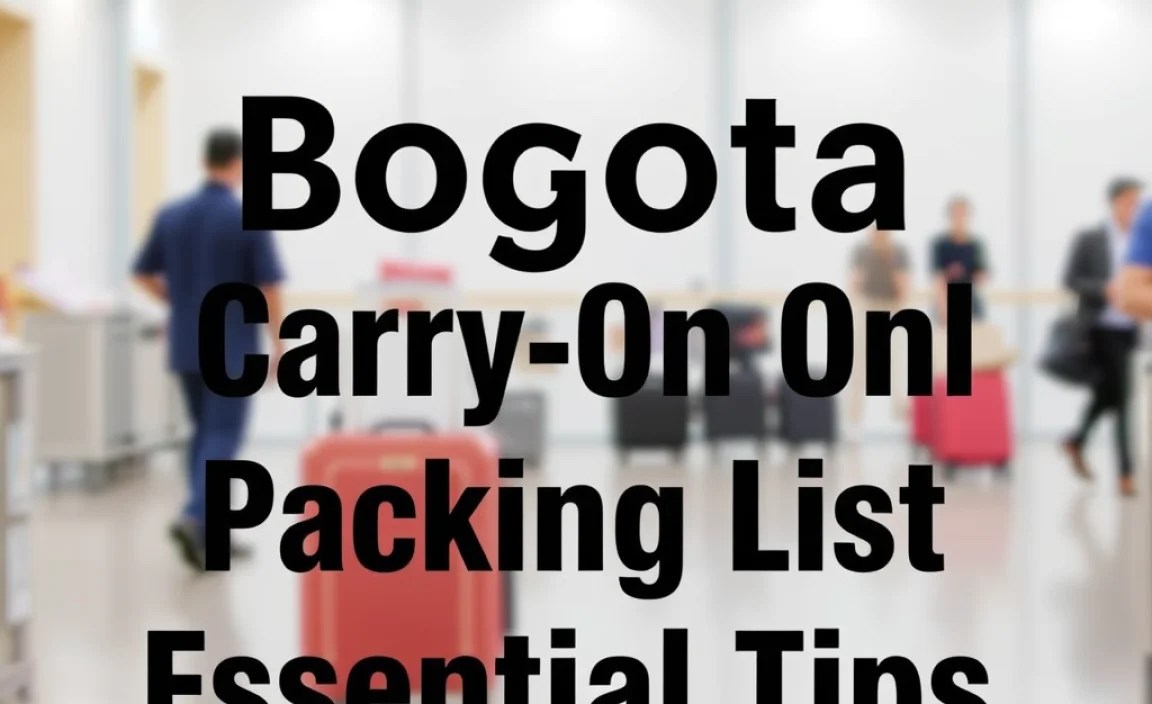 Bogota Carry-On Only Packing List: Essential Tips