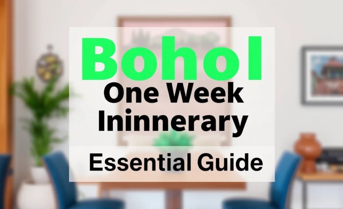 Bohol One Week Itinerary: Essential Guide