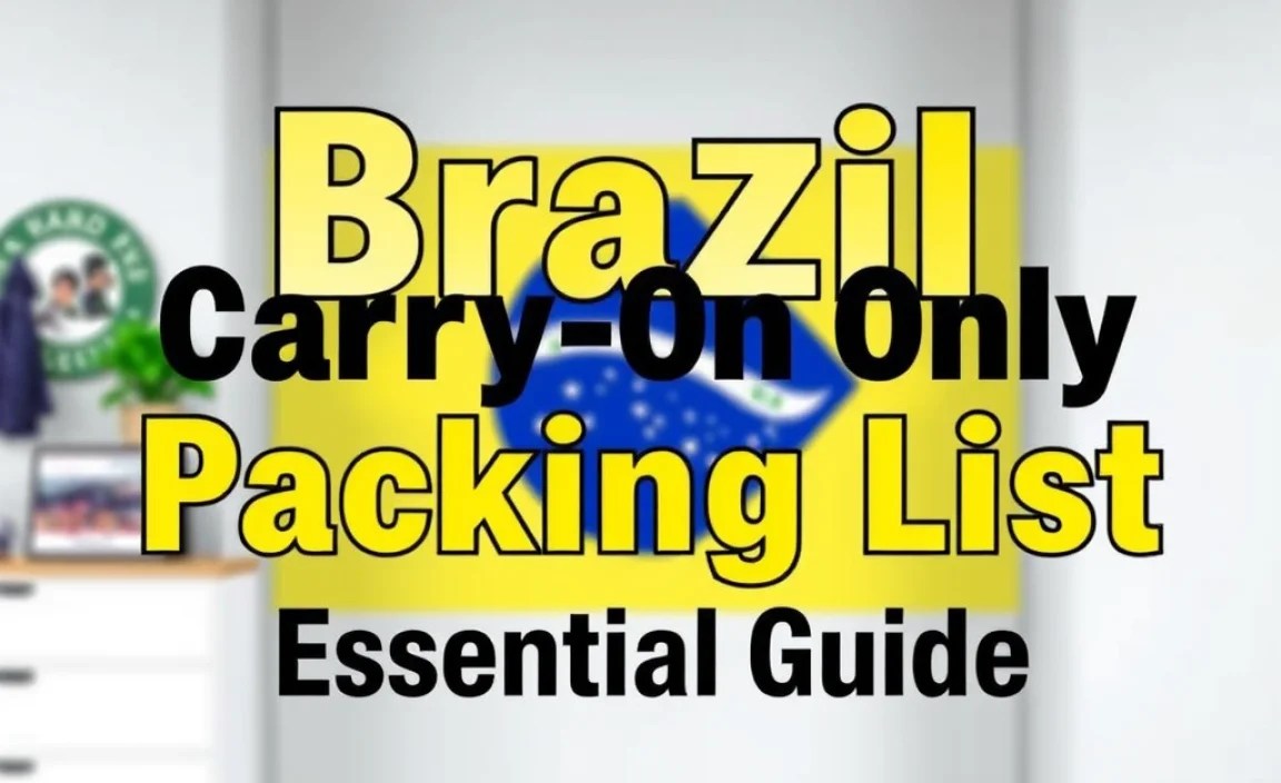 Brazil Carry-On Only Packing List: Essential Guide