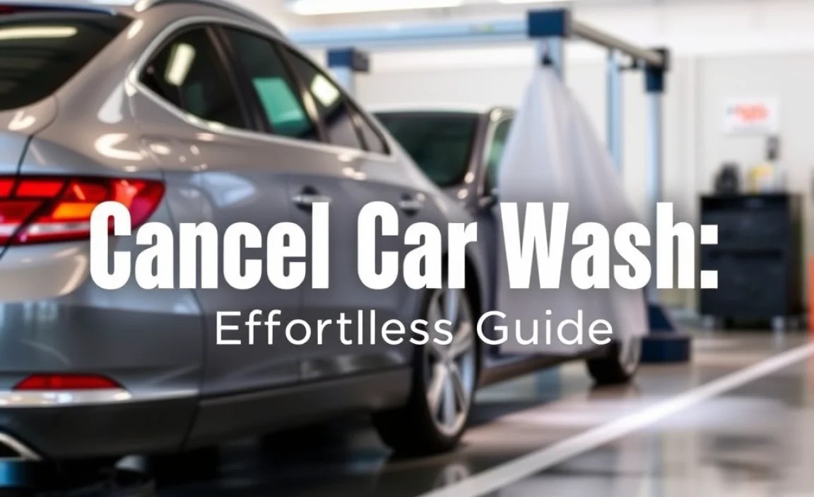 Cancel Car Wash: Effortless Guide