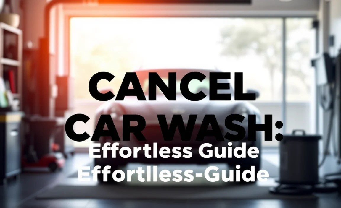 Cancel Car Wash: Effortless Guide