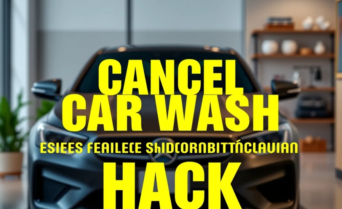 Cancel Car Wash: Effortless Subscription Hack