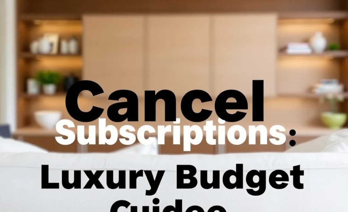 Cancel Subscriptions: Luxury Budget Guide