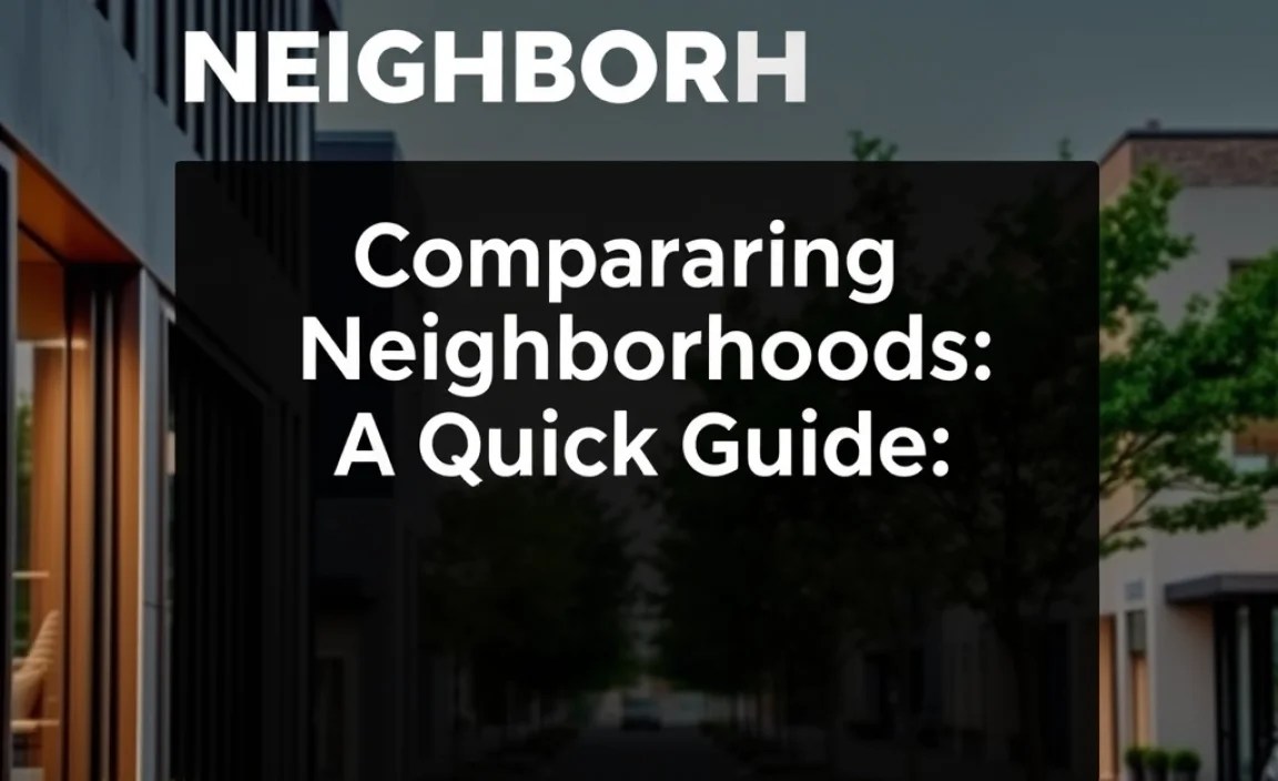 Comparing Neighborhoods: A Quick Guide