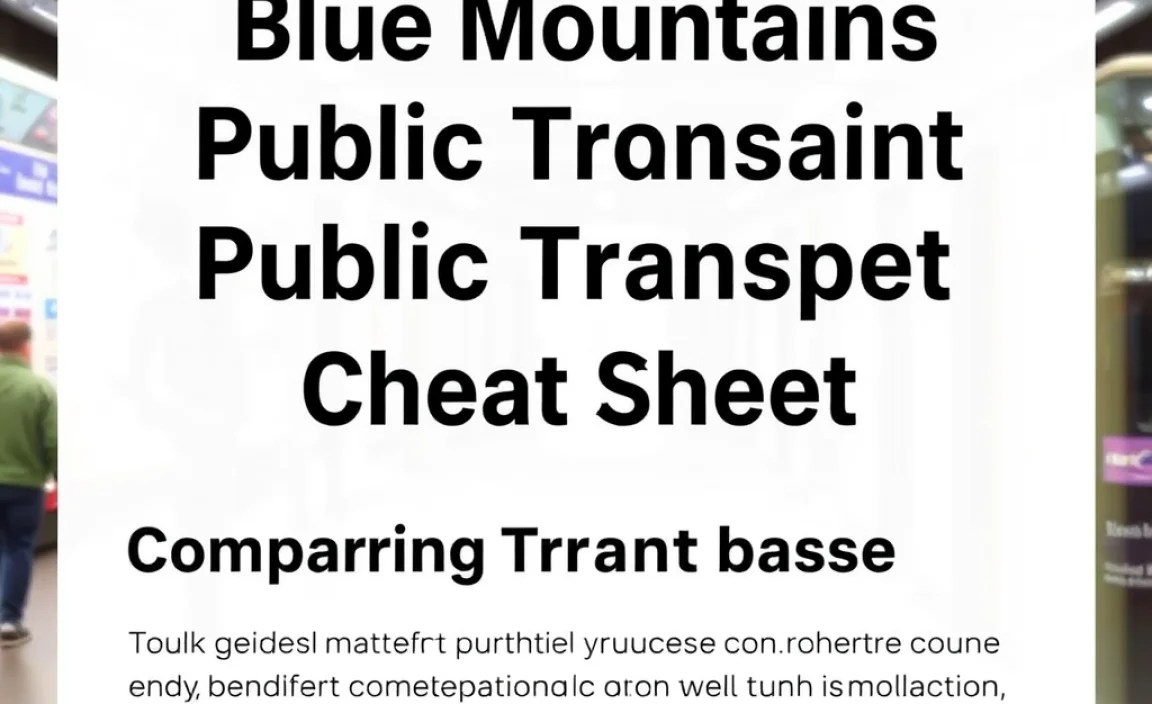 Comparing Transport Options in the Blue Mountains
