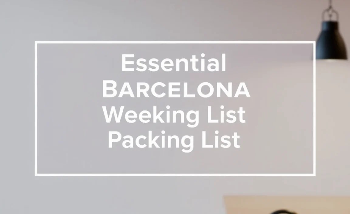Essential Barcelona Weekend Packing List