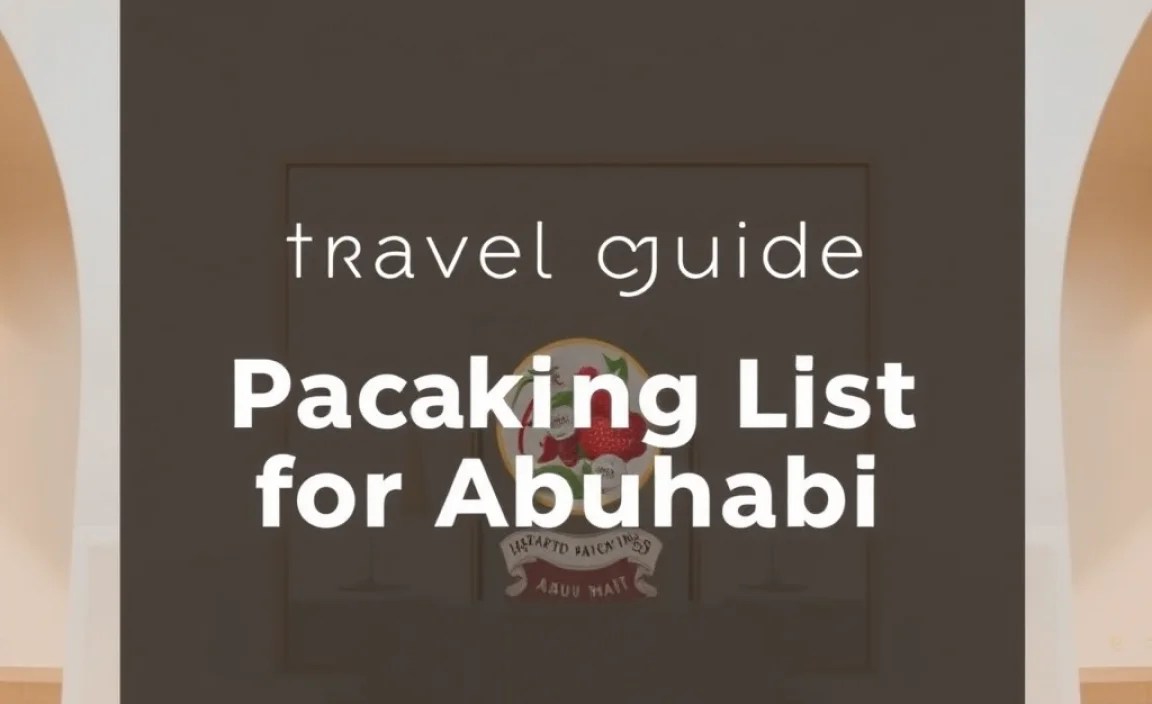 Essential Packing List for Abu Dhabi