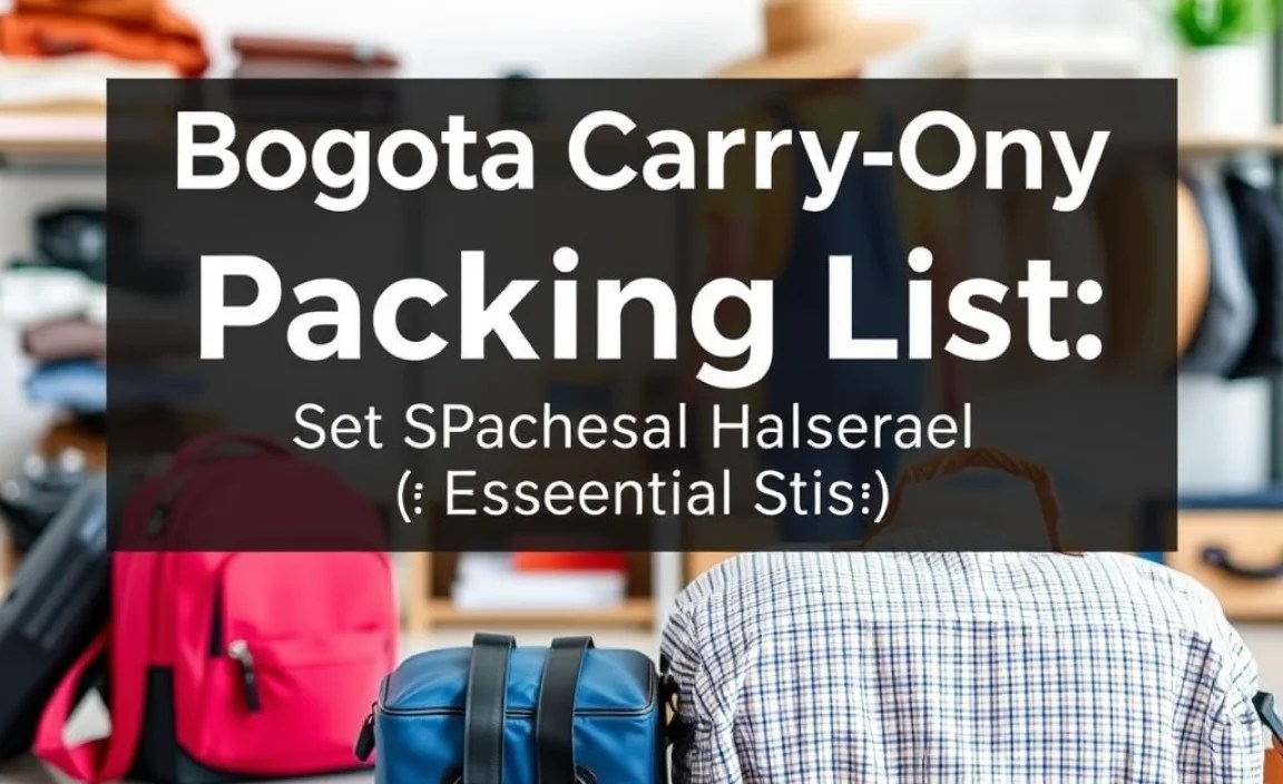 Example Carry-On Packing List for Bogota (7 Days)