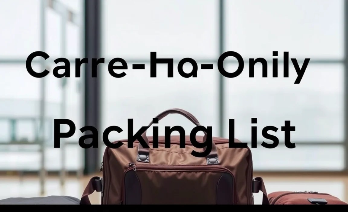 Packing Your Carry-On Bag: Smart Techniques