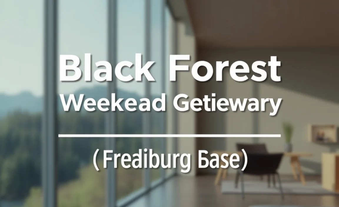 Sample Black Forest Weekend Itinerary (Freiburg Base)