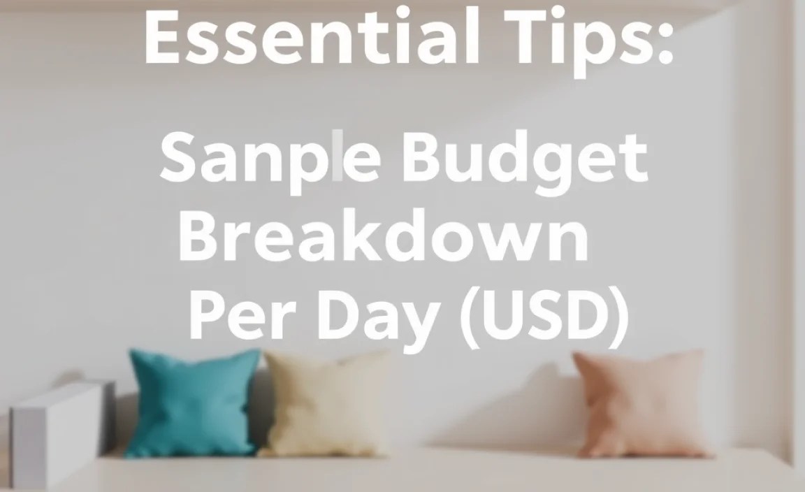 Sample Budget Breakdown Per Day (USD)