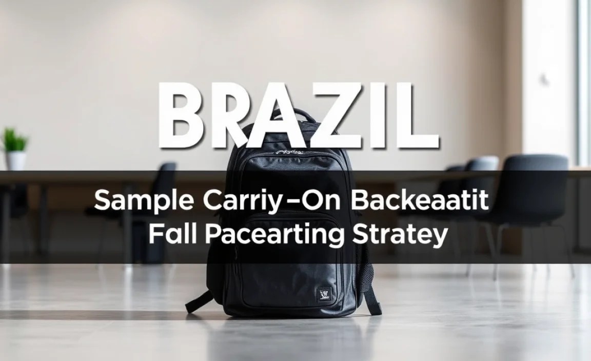 Sample Carry-On Backpack Packing Strategy