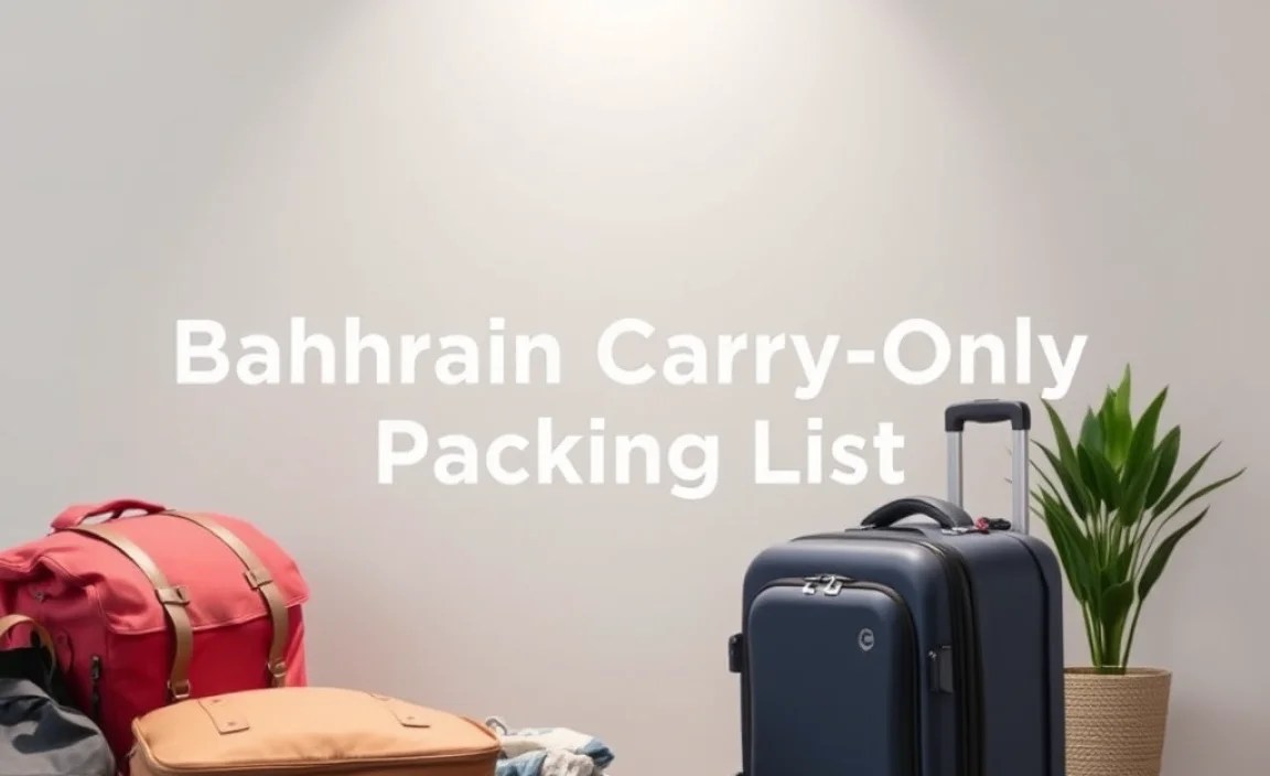 Sample Carry-On Packing Combinations for Bahrain