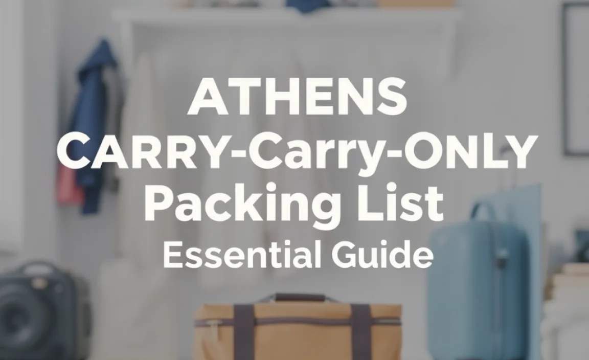 Sample Carry-On Packing List Schedule