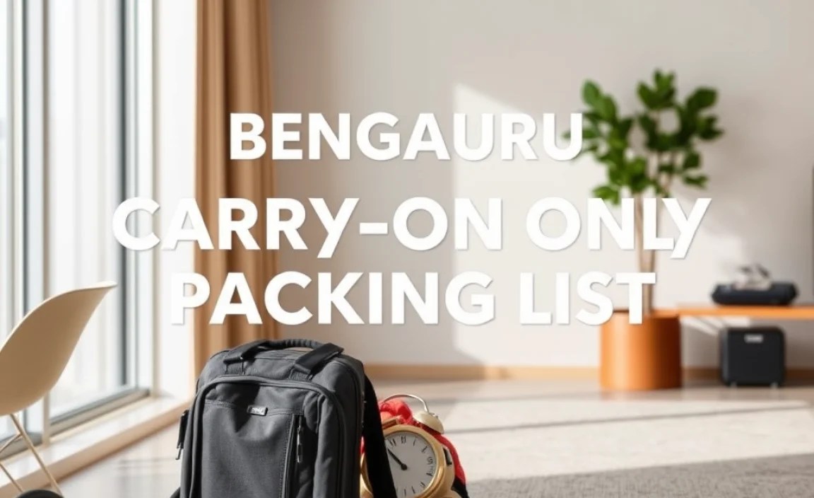 Sample Carry-On Packing List Table