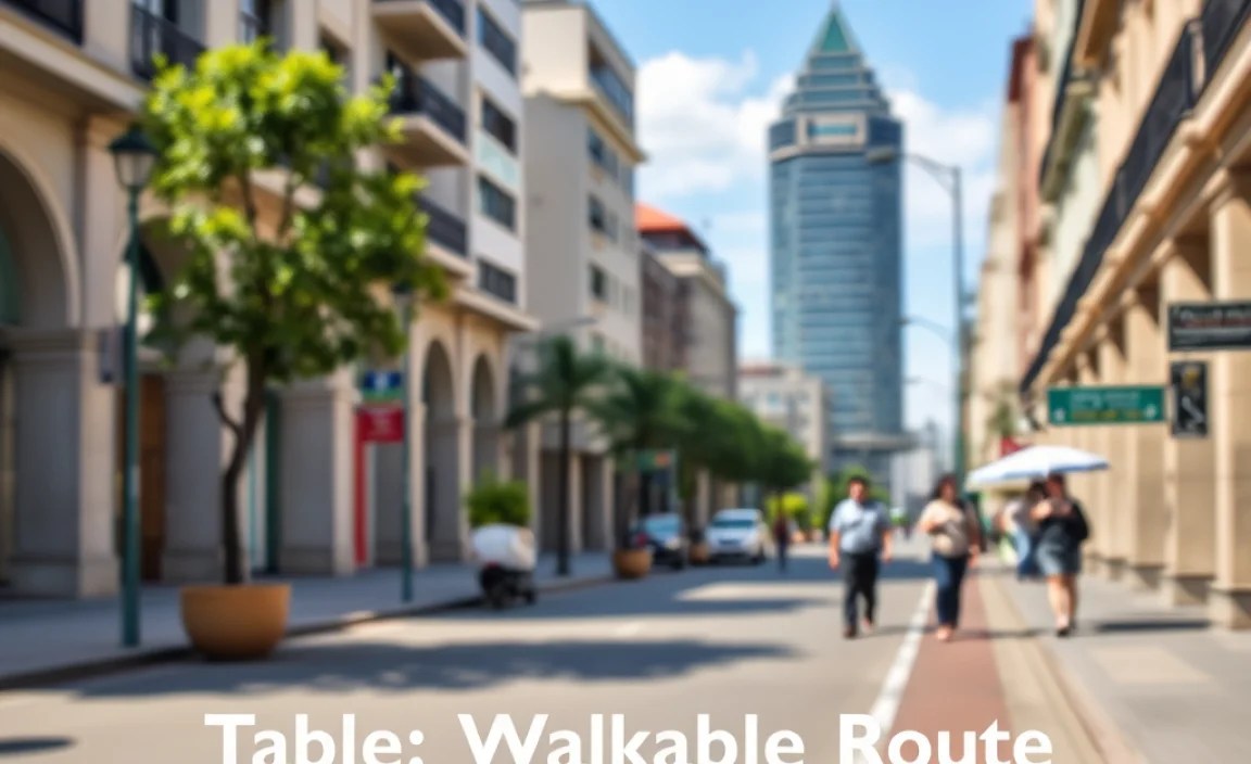Table: Asuncion Walkable Route Overview