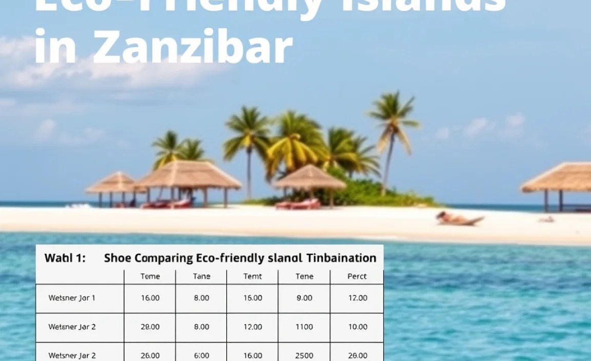 Table Comparing Eco-Friendly Island Destinations