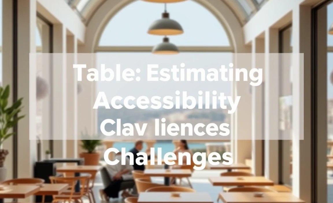 Table: Estimating Accessibility Challenges