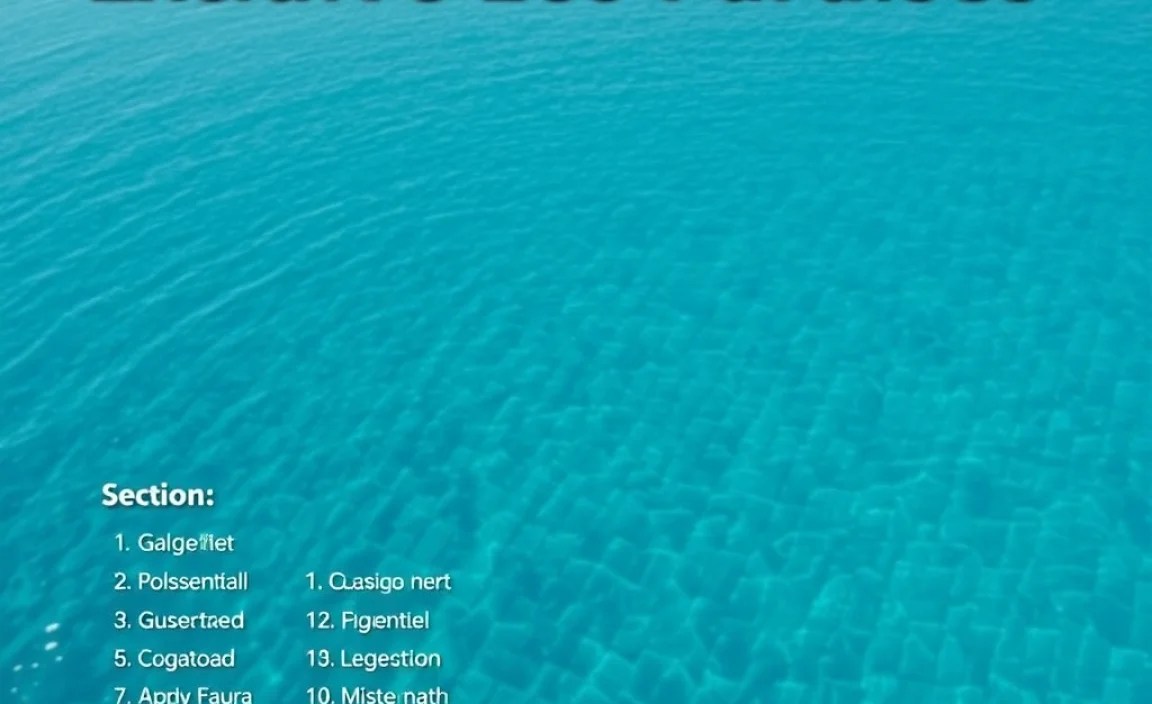 Table of Eco-Friendly Island Features