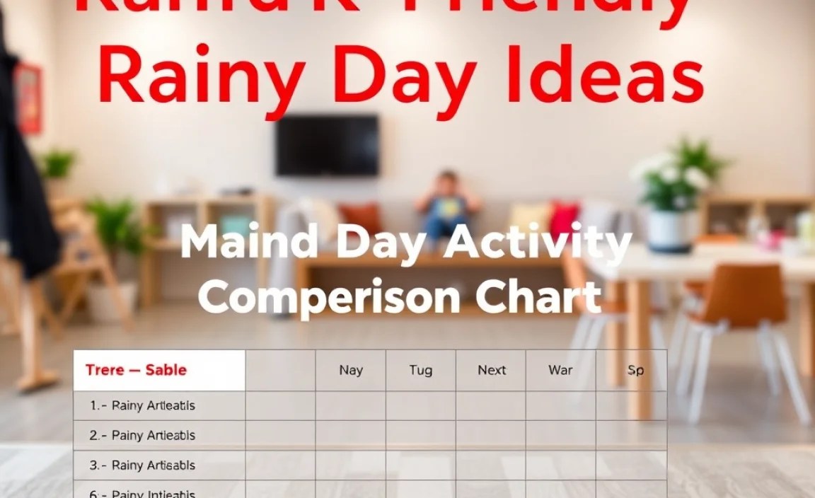 Table: Rainy Day Activity Comparison Chart