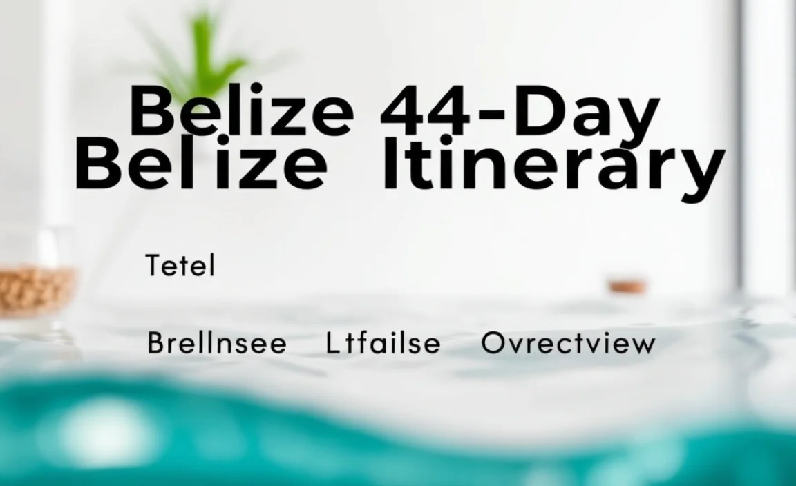 Table: Sample 4-Day Belize Itinerary Overview