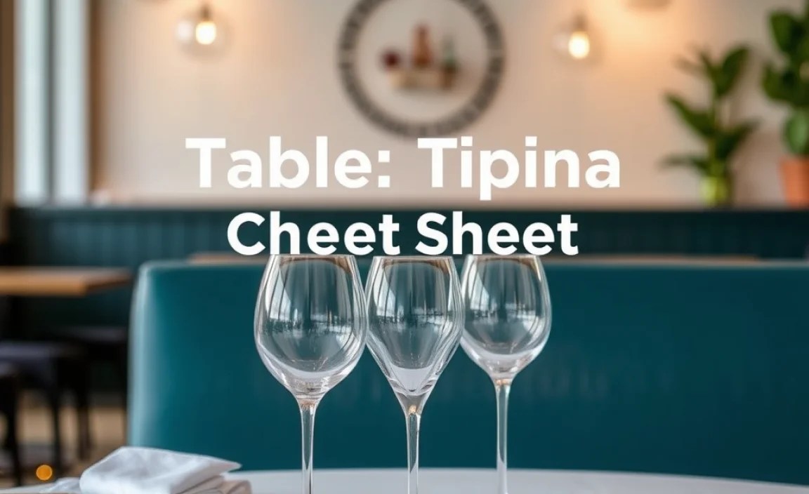 Table: Tipping Cheat Sheet for Alexandria