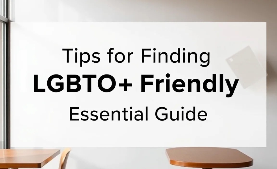 Tips for Finding LGBTQ+ Friendly Places