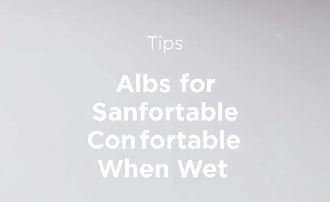 Tips for Staying Comfortable When Wet