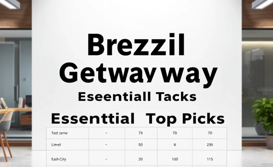 Weekend Getaway Comparison Table