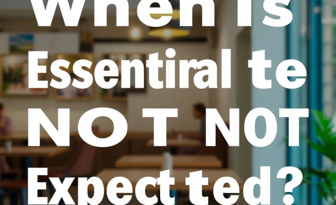 When is Tipping NOT Expected?