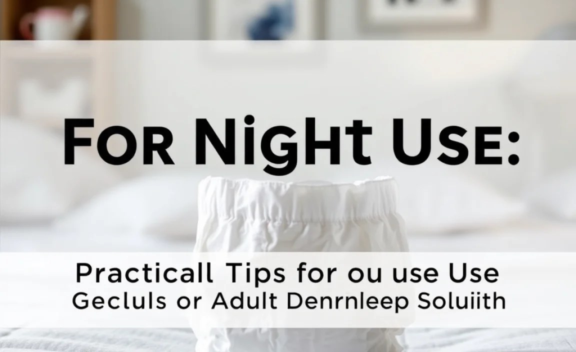 Practical Tips for Using Adult Diapers at Night