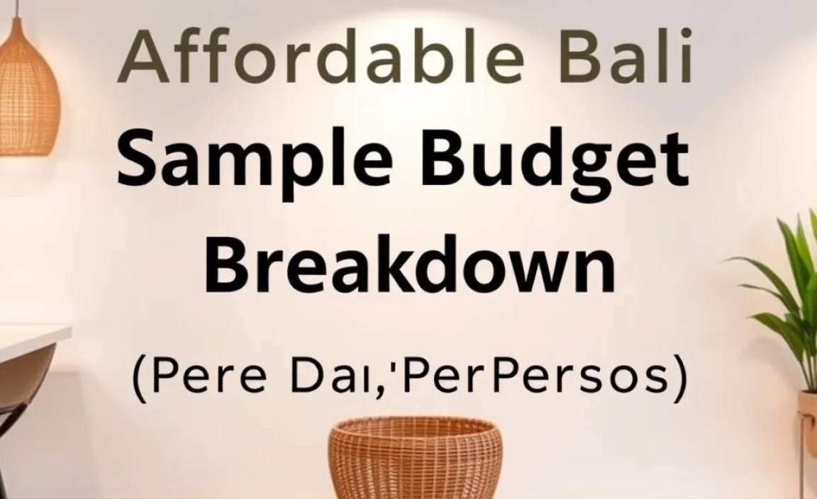 Sample Budget Breakdown (Per Day, Per Person)