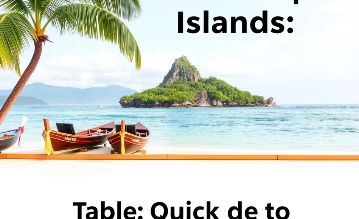 Table: Quick Guide to Hidden Islands