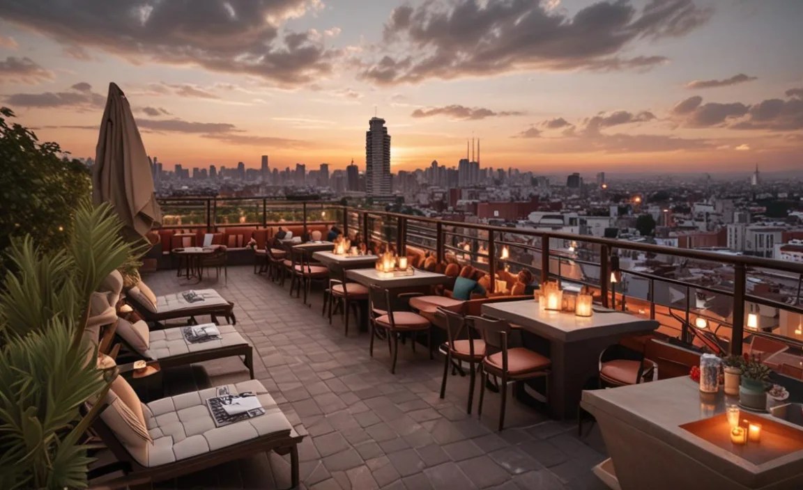 Dining Options at Rooftop Bars