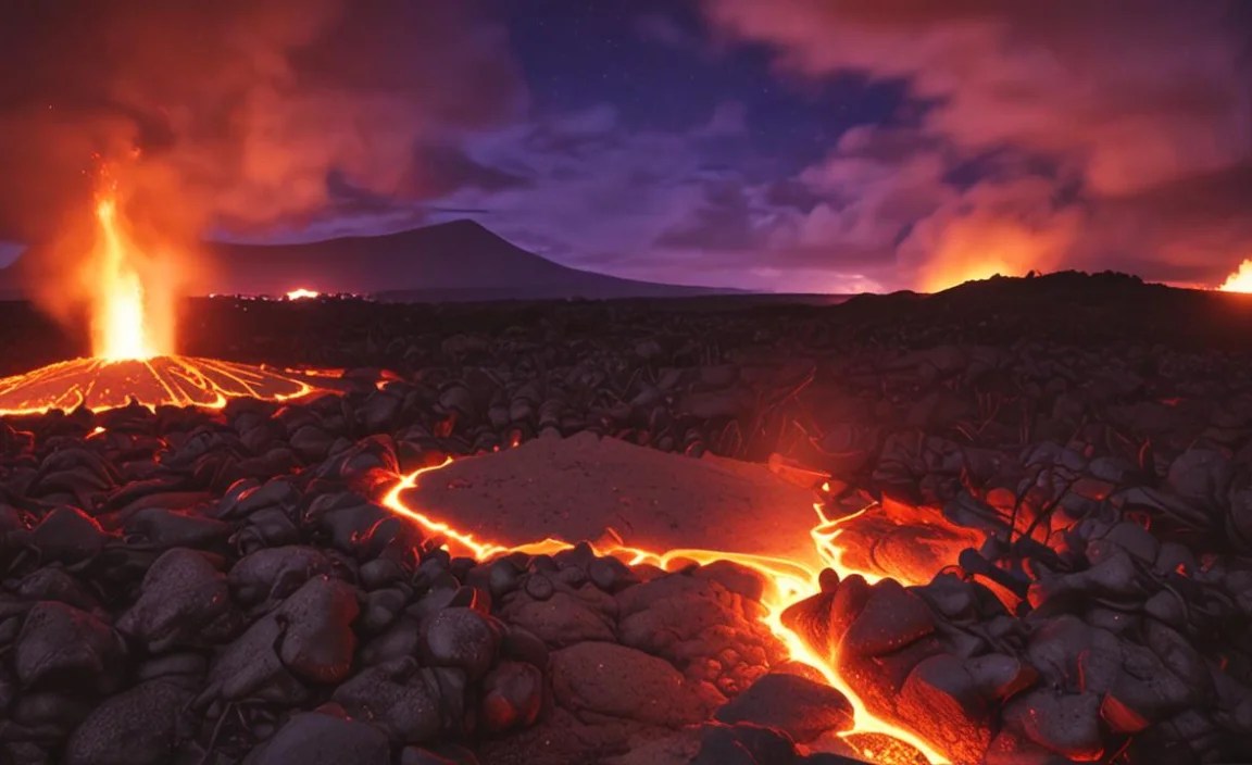 Night Lava Viewing Spots within the Park