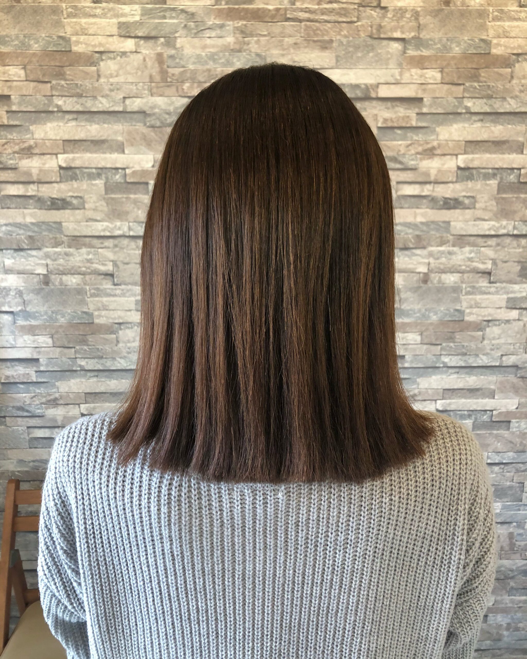 【ミディアムヘア】ストレートでもOK！ナチュラル切りっぱなしロブ☆ LOG HAIR[ログヘアー] 広島市安佐南区山本のヘアサロン