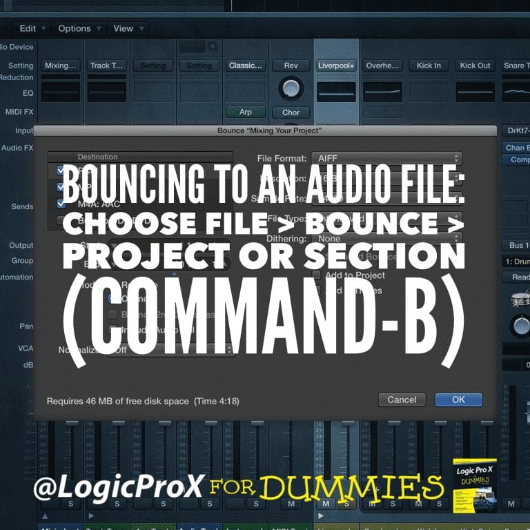 How To Create Stems and Alternate Mixes With Logic Pro X Logic Pro X For Dummies