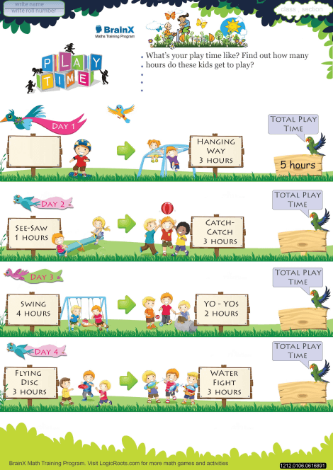 Play Time Math Worksheet For Grade 1 | Free & Printable Worksheets