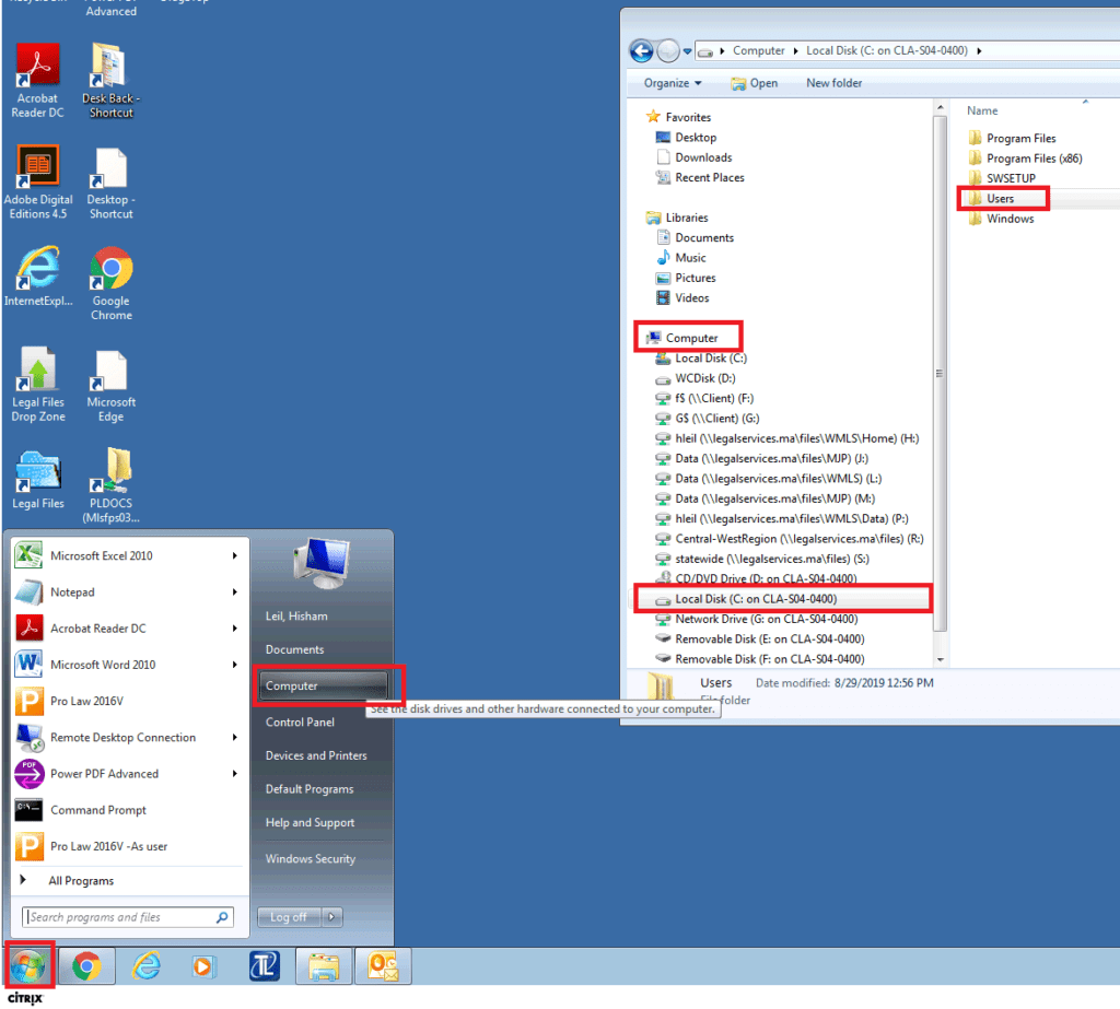 Transferring files between Citrix and your Local computer CLA & CWJC