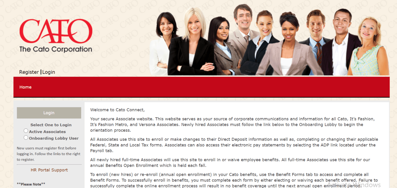 Cato Connect Associate site for Cato Employees
