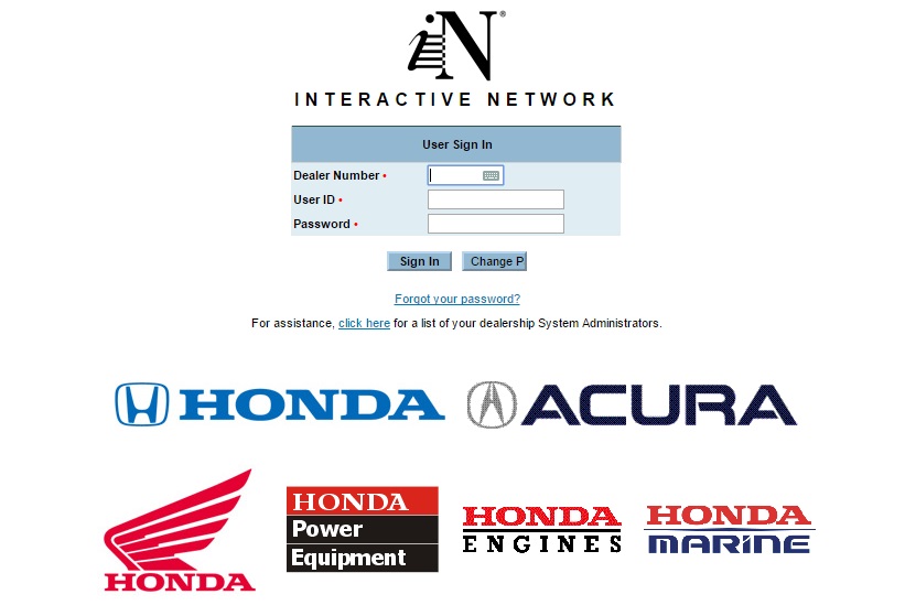 Honda Interactive Login at