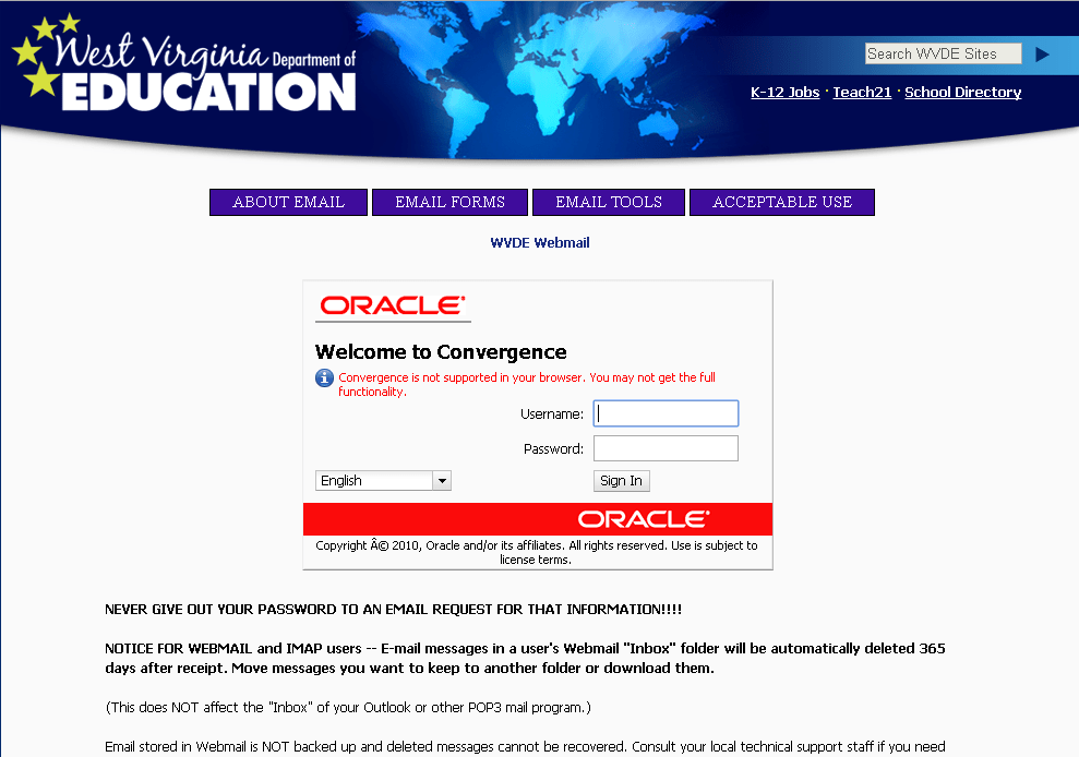 WVDE mail Login Guide Login Oz