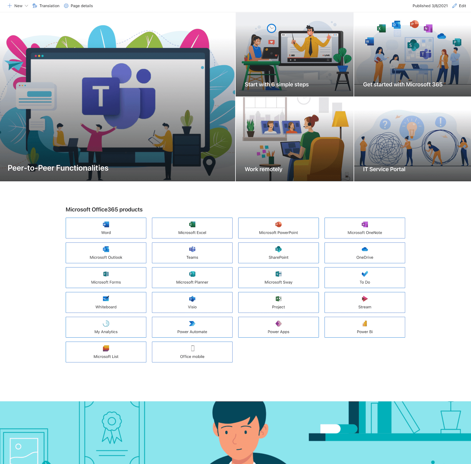 Microsoft 365 Learning Pathways as an App.