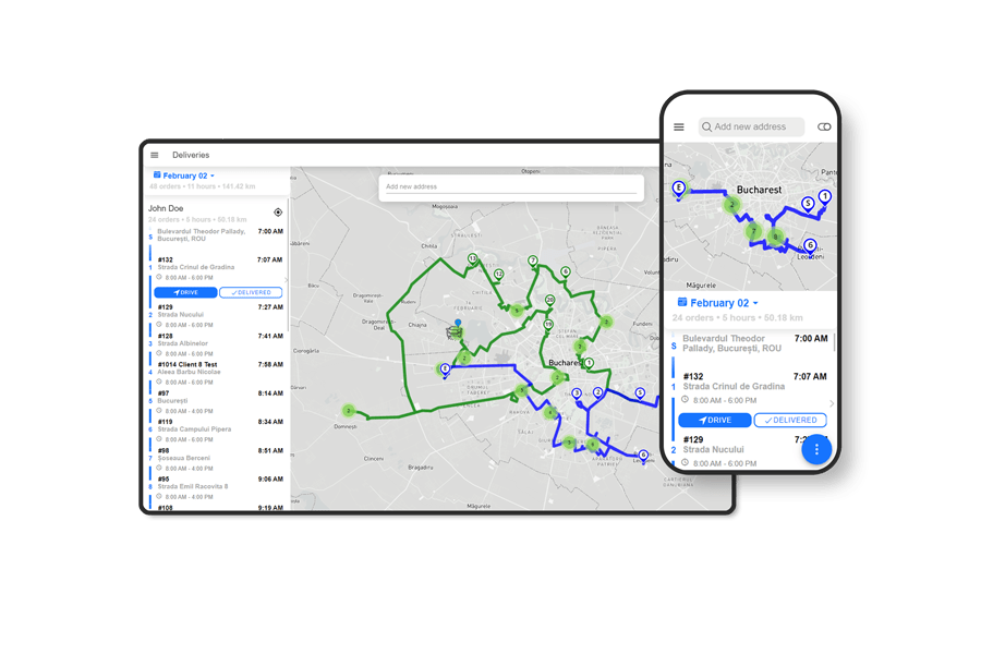 Logistia Route Planner Flexible Delivery Management System