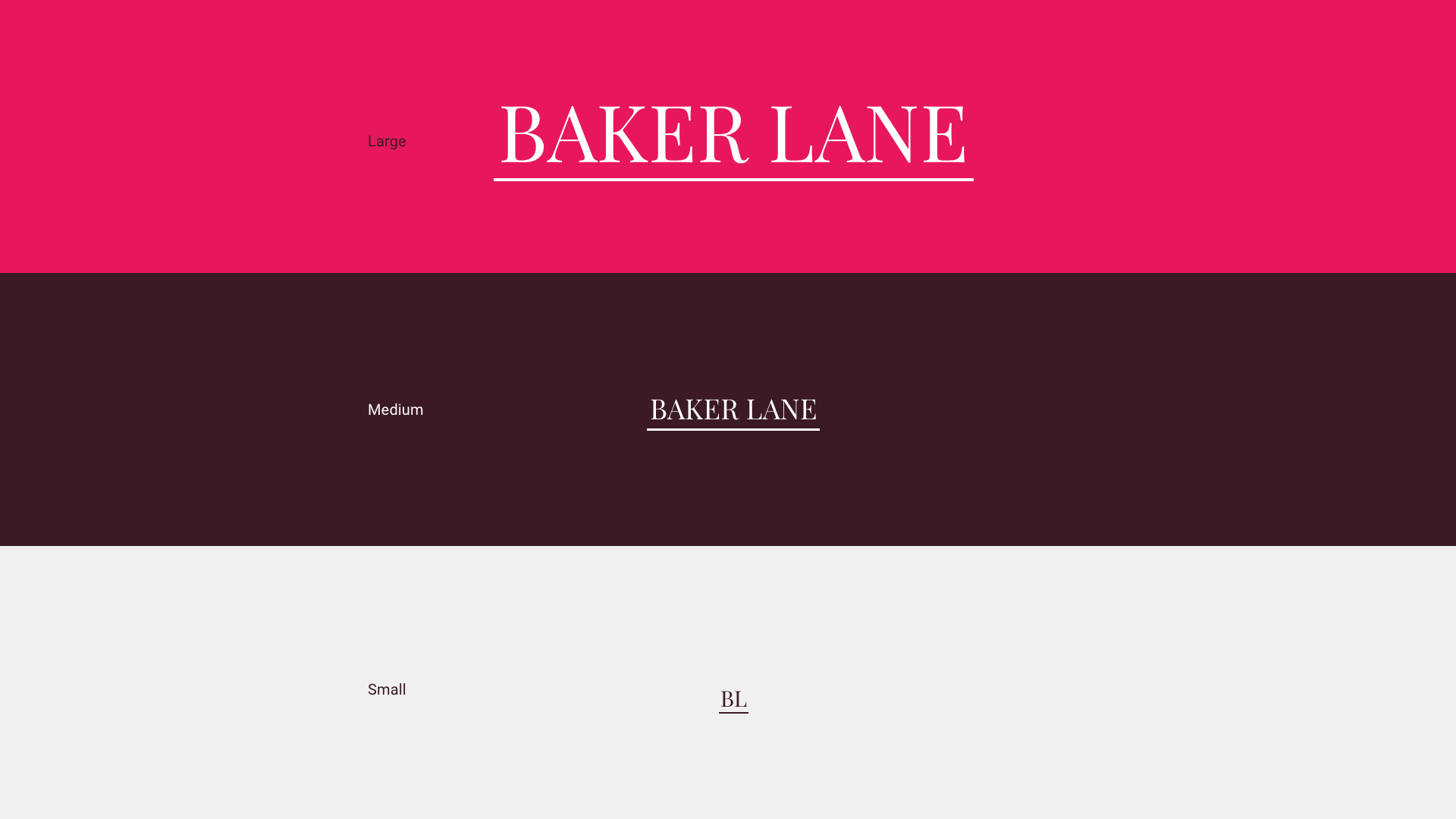 Baker Lane Visuel identitet Logo Studio