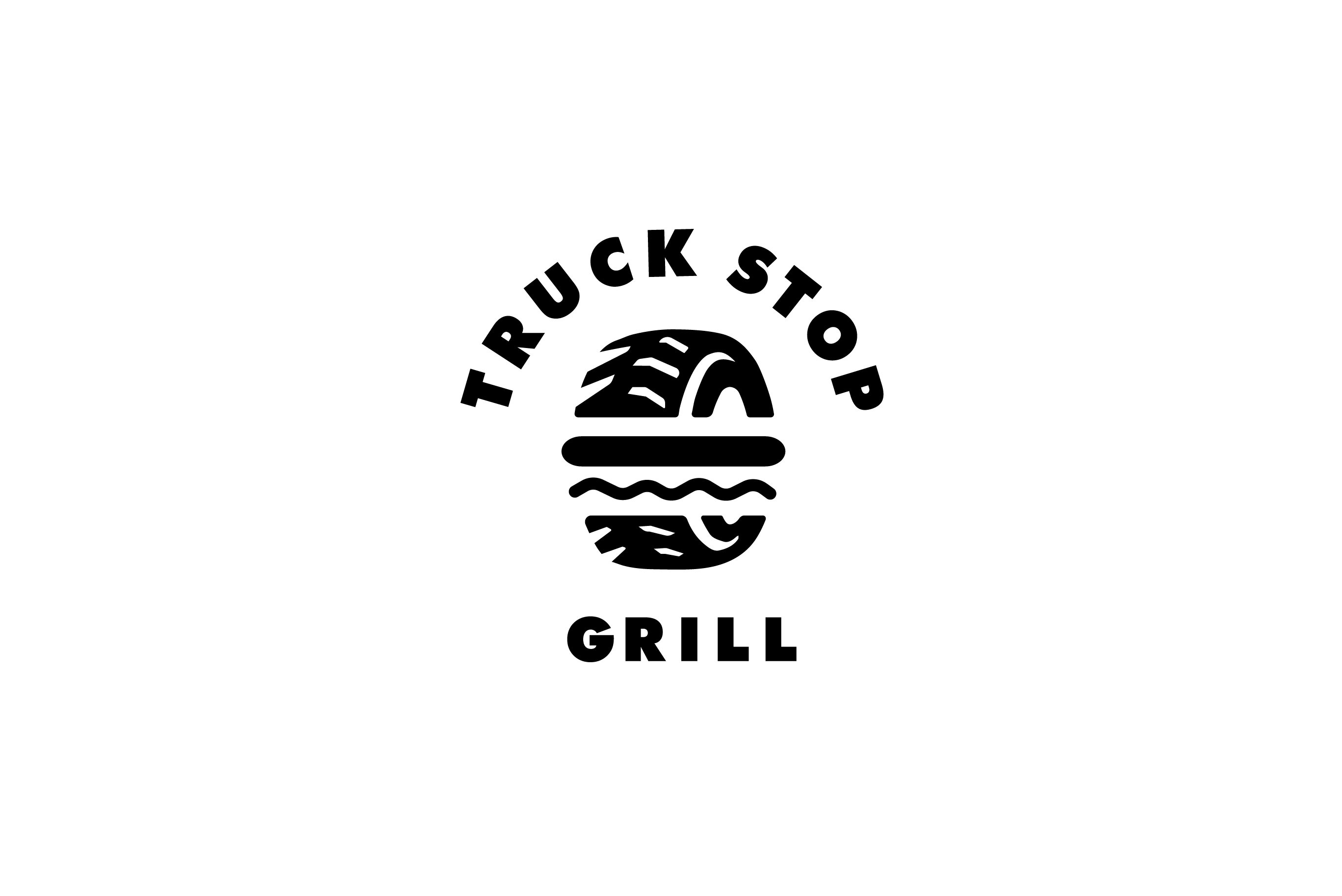 Truck Stop Grill Logo Design Logo Cowboy